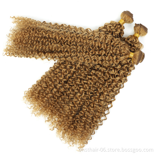 Onst Loose Deep Wave Hair Bundles Extensions Ombre Hair Bundles 20-30Inch 100g Super Long Synthetic Kinky Curly Wave Weft Hair